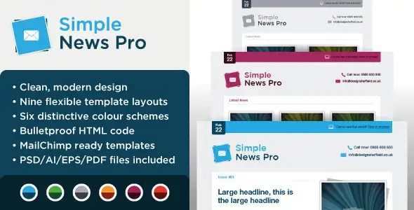 Simple News Pro - Email Marketing Template - Email Templates Marketing